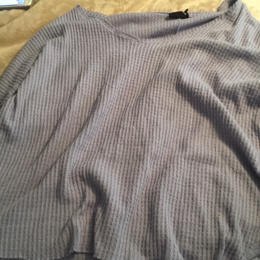 oversized waffle shirt